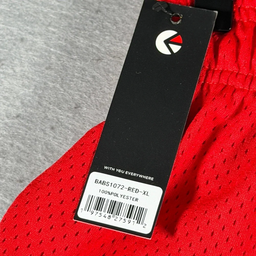 Ethika Boys XL Red Mesh Athletic Basketball Shorts‎ BABS1072-RED-XL NWT